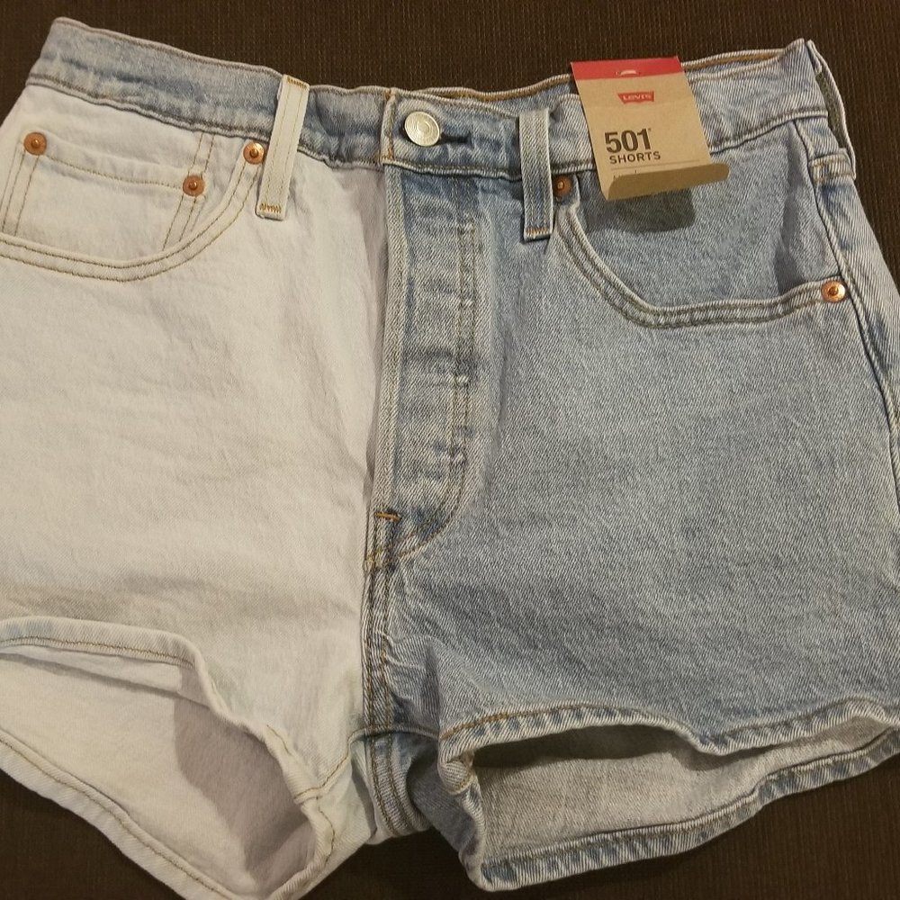 Levi's 501 jean shorts multi color of two minds shorts